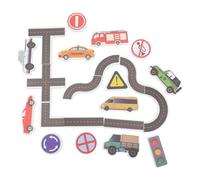 YARNOW Educational Bath Puzzle Set - Eva Foam City Traffic Vehicles Jigsaw for Preschool Intelligence Development and Early Learning Fun