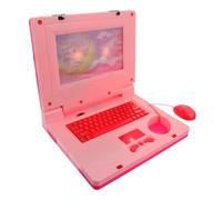 YARNOW Educational Cartoon Laptop with Real Keyboard Interactive Learning Machine for Early Childhood Development Pink Simulation Computer with Music and Light