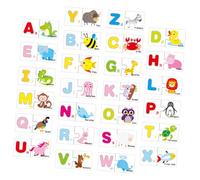 YARNOW Educational English Alphabet Spelling Blocks with Cartoon Word Cards for Early Learning Enhances Memory Eye-hand Coordination and Vocabulary Development