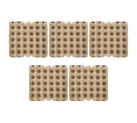 YARNOW Egg Cartons Crate Tray Paper Pulp Reusable 5pcs 30-count Egg Storage Tray with Compact Design Organizes Refrigerator Beige for Home Use