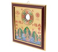 YARNOW Eight Diagrams Featuring Blessing and Avoid Evil Functions Made of Density Board Hanging Ornament with Antique Style for Door and Living Room