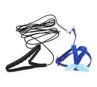 YARNOW Elastic Parrot Harness with Traction Leash for Cockatiel and Small Birds, Outdoor Reusable Bird Flying Training Rope, Blue Small Sun Strap