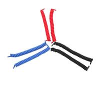 YARNOW Elastic Silicone Shoelaces Set Includes 2 Black, 2 Red, and 2 Blue Laces 6pcs Easy to Wear with Polyester and Latex Material for Casual Shoes and Sneakers for Seniors