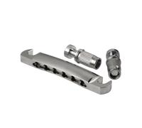 YARNOW Electric Guitar Bridge Tailpiece Replacement Set Zinc Alloy and Solid-body Guitars with 4 Matching Posts Easy to Clean Silver Finish