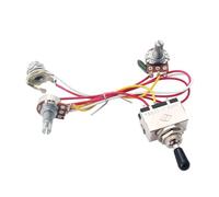YARNOW Electric Guitar for Guitar Repair and Upgrade Wiring Prewired Kit with Toggle 1 Volume 1 Tone 500k Pots Low Noise and Metal Components