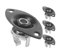 YARNOW Electric Guitar Output Jack Plate Oval 4Pcs Sturdy Metal Black Socket with Full-Contact Plug for Performance and Recording Use