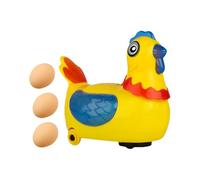 YARNOW Electric Hen for with Walking, Singing Laying Eggs, Plastic Educational Chicken Set with 3 Eggs, Random Color, Suitable for Interactive Play Random Color