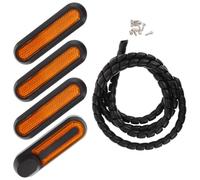 YARNOW Electric Scooter Replacement Side Decorative Cover with Reflective Strips and Screws Aluminum Alloy Scooter Accessories Screw-on Trim Strip for Outdoor Use