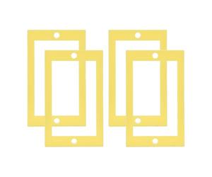 YARNOW Electrical Box Extender with Screws 6-32x1.25' Single Gang Outlet Box Extender for Renovations and Residential Living Rooms, Yellow Plastic, Quick Socket Position Adjustment