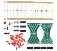 YARNOW Electronic Hourglass DIY Soldering Practice Kit Set with Red Frame, Electronic Soldering Training Accessories for Teaching and Learning Stem Science Projects