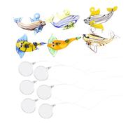 YARNOW Elegant Ball Aquarium Floating Decor Fish Tank Micro Landscape Ornament 6pcs Random Colors