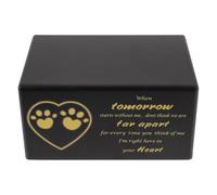 YARNOW Elegant Small Wooden Pet Urn for Ashes Black Simple Shaped Memorial Box to Store Dog and Pet Ashes Sturdy and Not Easy to Deformation