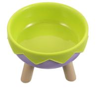YARNOW Elevated Pet Dog and Cat Bowls with Anti Slip Base and Neck Protection Design, Ergonomic Tilted Raised Feeding Bowls with High Footed Plastic Structure for Comfortable Feeding