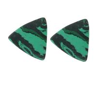 YARNOW Emerald Green Large Triangle Guitar Picks 2pcs, Portable Bass and Guitar Plectrums with Fingertip Protection for Practice and Performance