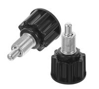 YARNOW Exercise Bike and Weight Bench Pull Pin Spring Knob Replacement Parts with Height Adjustment Screw, ABS Black, 2pcs, Suitable for Home and Professional Gym Equipment