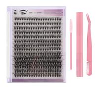YARNOW Eyelash Cluster Tweezers and Lash Bond Seal Kit for Self Application Gentle Removal with Segment Design for Easy Application Includes Eyelash Glue Remover and Curved Tip Tweezers