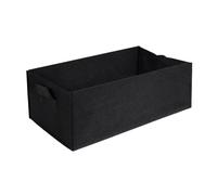 YARNOW Fabric Grow Bag Rectangle with Handles, Black, 100 x 60 x 20 cm, Ideal for Raised Beds, Gardening, Vegetables, and Flowers
