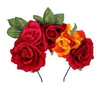 YARNOW Fake Rose Headband for Bridal and Parties, Comfortable Cloth Material with Big Rose Flower Design, Unique and Delicate Bridal Hair Band Suitable for Role-play and Wide Application