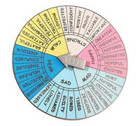 YARNOW Feelings Wheel Metal Badge Emotion Decor Portable Emotion Wheel Accessory for Mental Health Therapy and Counseling