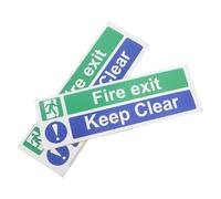 YARNOW Fire Exit Do Not Obstruct Door Safety Signs 5Pcs Emergency Exit Stickers for Office Mall School Obstruction Warning