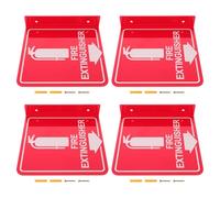 YARNOW Fire Extinguisher Sign Projecting Double Sided Acrylic 6x6 Inches down Arrow and Matching Screws for Wall Mounted Use in Public Spaces, Visibility and Chemical Resistant