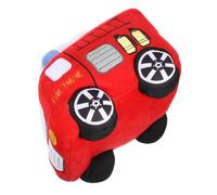 YARNOW Fire Truck Plush Doll Soft Stuffed Throw Pillow with Skin Friendly for Bedroom and Sofa Decoration Cute Fire Engine Collectors