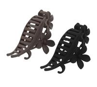 YARNOW Flower Design Hair Claw Clips 2pcs Rectangular Non Slip Hair Clamps for Women and Various Occasions
