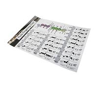 YARNOW Flute Chord Practice Chart for Beginners Durable Reference Guide with Printing for Learning and Mastering Chords for Musicians and Students