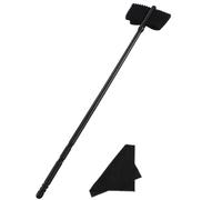 YARNOW Flute Cleaning Rod Cloth Kit Plastic Material Easy to Use Prolongs Instrument Life Black Flute Accessories Musical Instrument Maintenance