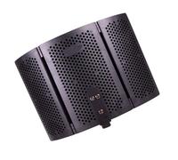 YARNOW Foldable ABS Microphone Windproof Cover Noise Reduction Mic Shield Recording Studio Soundproof Screen with Three-Panel Acoustic Isolation for Vocal Recording