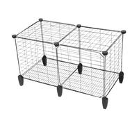 YARNOW Foldable Breeding Cage for Chickens and Ducks Heavy-duty Metal Wire Outdoor Coop Foldable Design for Backyard Poultry Fits Small Chickens Black Elevated Feet for Easy Cleaning