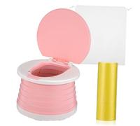 YARNOW Foldable Potty Training Toilet Seat Portable Travel Toilet for Camping with Safe Sturdy Design Comfortable Seat and Easy Carry Storage