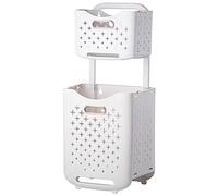 YARNOW Folding Laundry Hamper Wheels Rolling Laundry Basket for Home Bag Trolly Wheel