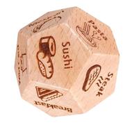 YARNOW Food Decider Wooden Multi-Sided Food Decision for Party Game Accessories Portable Tiny for Meal Selection and Date Decisions