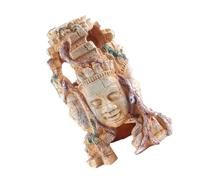 YARNOW Four Faced Buddha Aquarium Ornament Fish Tank Decor for Fresh and Saltwater Reptile Shelter Vivid Eco Friendly Landscaping Adornment