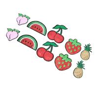 YARNOW Fruit Patches Clothes Accessories and Decoration Assorted Colour Sequins 10pcs Non-Woven Fabric Adhesive Repair Patches, Fashionable and Lovely for Clothes and Caps