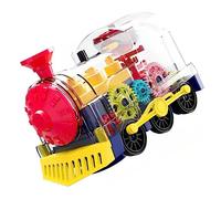 YARNOW Funny Imitation Train Model with Light for Creative Simulation Train with Gears Automatic Direction Change Early Educational