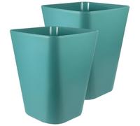 YARNOW Garbage Can for Bedroom 2Pcs Plastic Rectangular Large Capacity Ideal for Office and Bathroom