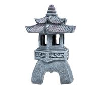 YARNOW Gazebos Statue Zen Pagoda Statue Statue Garden Solar Solar Rock Light Asian Lantern Pagoda Light Lights Resin Rocks Japanese Garden Statue Stone Pagoda Lantern