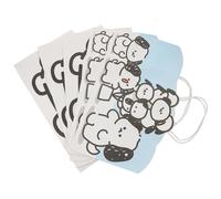 YARNOW Gift Bags Portable and Lightweight with Handles 6pcs Kraft Paper Dog Printed Birthday Pouches for Party Favors, for Birthday Party and Small Business Use