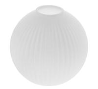 YARNOW Glass Globe Lamp Shade White Striped Flatmouth Sodium Calcium Glass DIY Pendant Accessory with Excellent Light Transmission for Living Room Home Decor