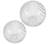 YARNOW Glass Globe Lampshade Replacement 2-Pack 4In Bubble Ball Dome Covers for Ceiling Lights Featuring Interactive Fun Function