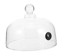 YARNOW Glass Smoking Dome Cover for Desserts Food Display Handle Heat Cold Resistant Elegant Design for Home Restaurants for Cakes and Pastry Showcase