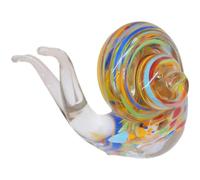 YARNOW Glass Snail Figurine Unique Creative Snail Modeling Design Chic Decoration Fine Workmanship Tea Table Holiday Party