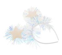 YARNOW Glitter Tinsel Star Headband for Christmas 2026 and Birthday Party, Reusable and Versatile Plastic and Metal Five-point Star Hair Accessory, Fashionable and Eyecatching Holiday