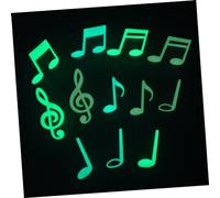YARNOW Glow Dark Music Note Wall Stickers Self Adhesive Decorative Decals for Bedroom Living Colorful Removable and Creative Wall Decor