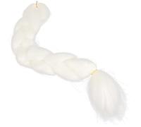 YARNOW Glow the Dark Braids Hair Extensions for Women, White High Temperature Silk Braided Design, Stylish Hair for Photo Taking and Festivals