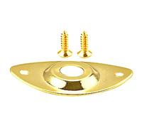 YARNOW Gold Concave Electric Guitar Jack Plates Set Gt20 Metal Guitar Output Socket Plates