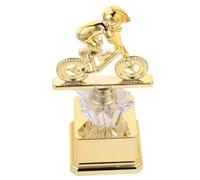 YARNOW Gold Plastic Cycling Trophy with Elegant Base for Bicycle Race Lightweight Award Cup for S Competitions and Celebrations Inspiring Young Cyclists Achievement
