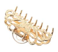 YARNOW Golden Alloy Hair Claw Clip for Women Teens Large Geometric Hollow out Crown Design Versatile Resistant to Deformation Hair Styling Tool